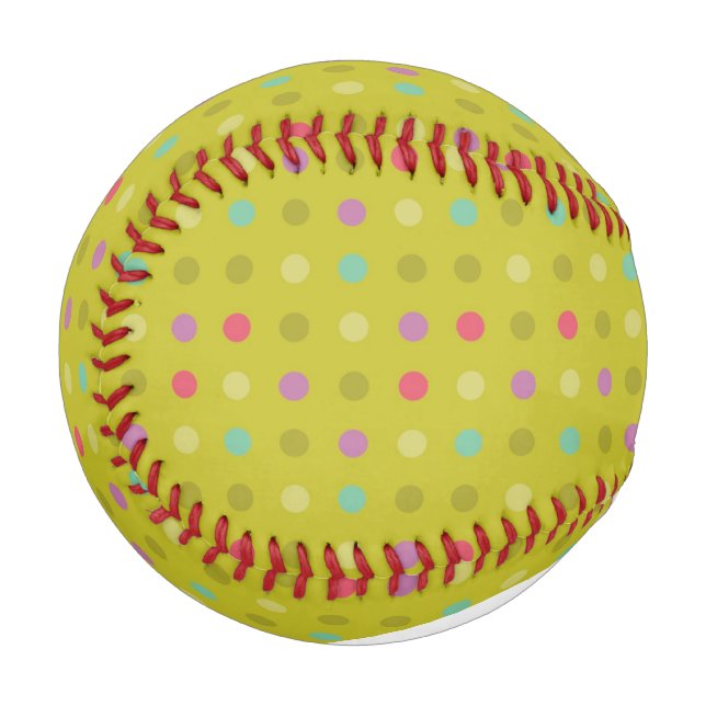 Balle De Baseball Motif arrière - plan Polka-dot (Dos Droite)
