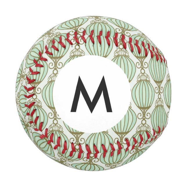 Balle De Baseball Motif bleu Motton Monogram (Devant Gauche)