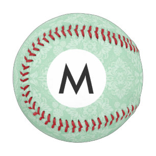 Balle De Baseball Motif damassé vert
