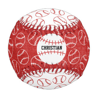 Balle De Baseball Motif de baseball rouge personnalisé avec baseball