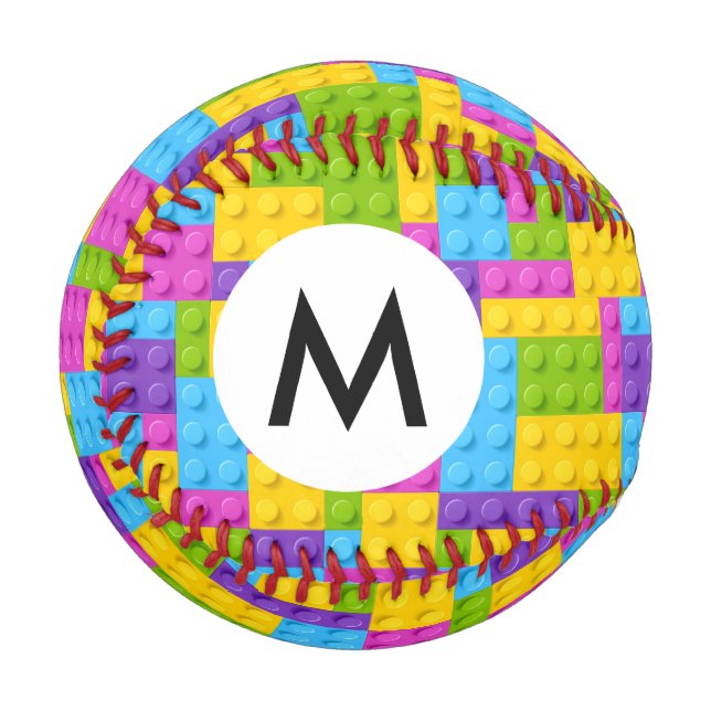 Balle De Baseball Motif de blocs de construction en plastique (Devant Gauche)