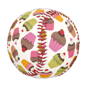 Balle De Baseball Motif de gâteau, Motif de muffin, Chocolat, Coeurs