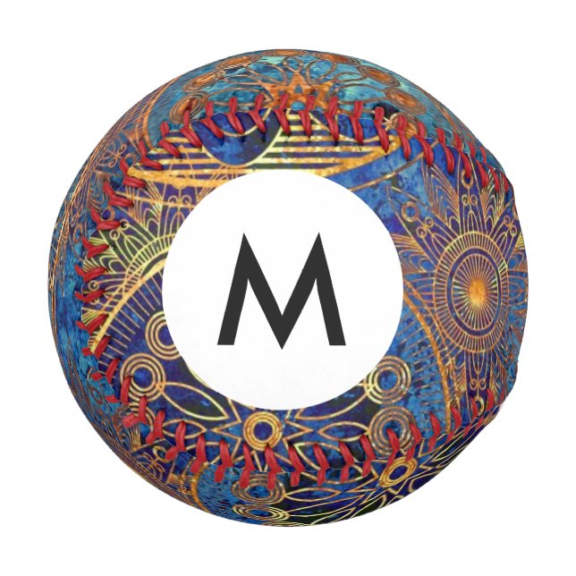 Balle De Baseball Motif de grunge d'art Monogram (Devant Gauche)