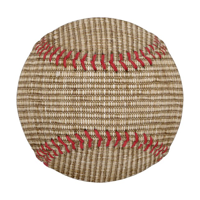 Balle De Baseball motif de la nature de burlap rustique (Devant)