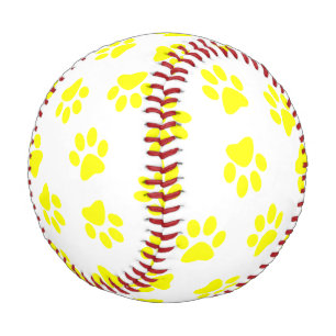 Balle De Baseball Motif De Pâtes, Patrouilles De Chien, Paws Jaunes
