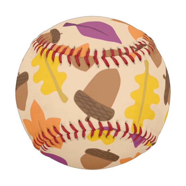 BALLE DE BASEBALL MOTIF DE SAISON AUTOMNE (Devant)