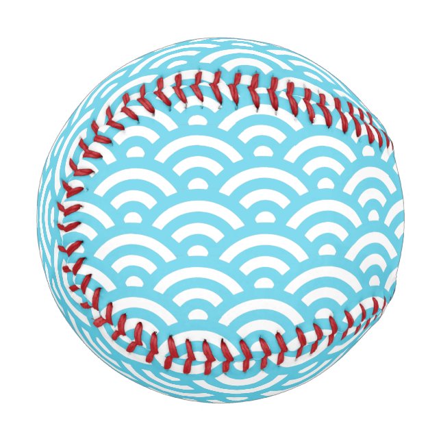 Balle De Baseball Motif de vague bleue (Devant Gauche)