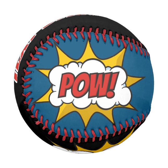 Balle De Baseball Motif d'effet sonore de bande dessinée (Devant Gauche)