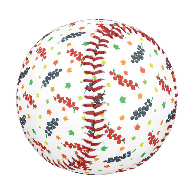 Balle De Baseball Motif Des Berries, Berry, Blueberry, Fruit (Angle)