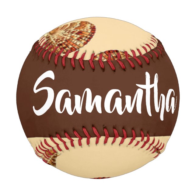 Balle De Baseball motif des coquillages Brown (Devant)