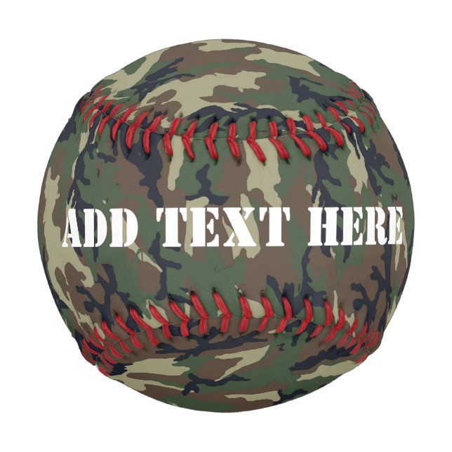 Balle De Baseball Motif du camouflage vert militaire (Devant)