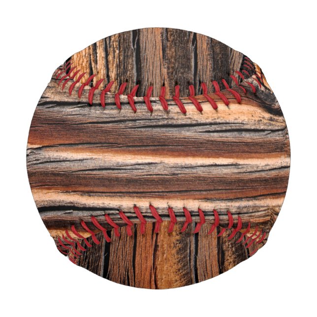 Balle De Baseball Motif du grain de bois (Dos)