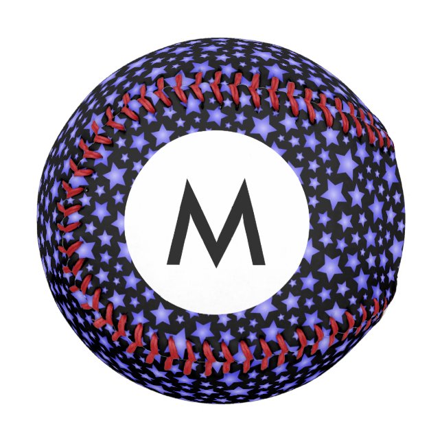 Balle De Baseball Motif étoile Monogramme (Devant Gauche)