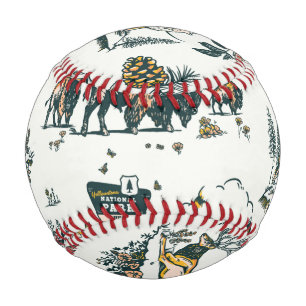 Balle De Baseball Motif faunique du parc national Yellowstone