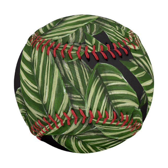 Balle De Baseball Motif Feuille tropical (Devant)
