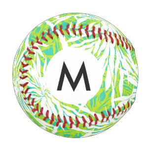 Balle De Baseball Motif Feuille Tropical Palm