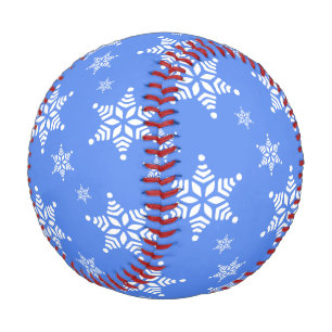 Balle De Baseball Motif Flocon de Neige, Flocons de Neige Blancs, Ne