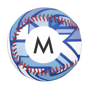 Balle De Baseball Motif géométrique Monogramme 2