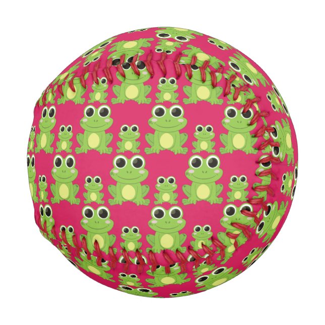 Balle De Baseball Motif mignon de grenouilles (Devant Droite)