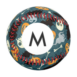 Balle De Baseball Motif Monogram Halloween