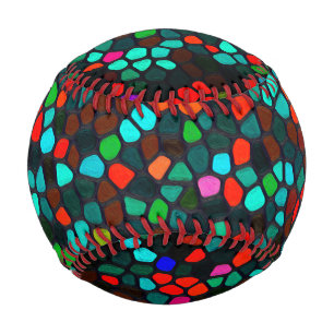 Balle De Baseball Motif multicolore coloré