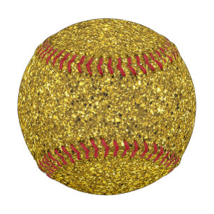 Balle De Baseball Motif Parties scintillant or