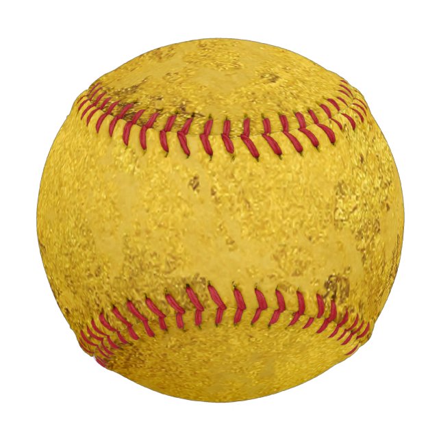 Balle De Baseball Motif PURE FEUILLE D'OR + votre texte / photo (Devant)