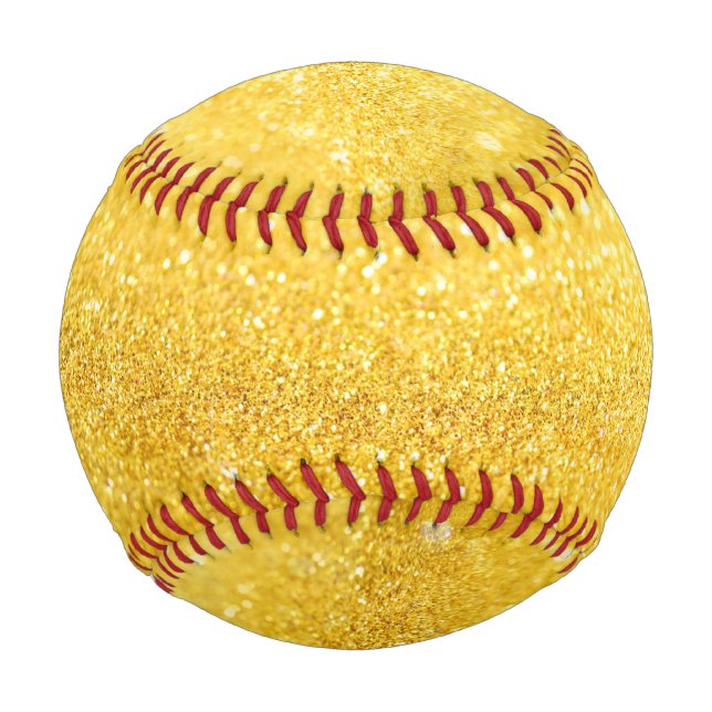 Balle De Baseball Motif PURE GOLD Sparkings + votre texte / photo (Devant)