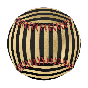 Balle De Baseball Motif rayé à rayure jaune gothique