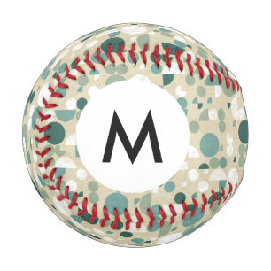 Balle De Baseball Motif rétro Abstrait Monogramme