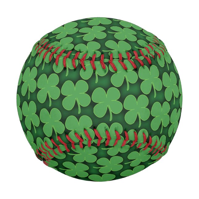 Balle De Baseball Motif shamrock (Devant)