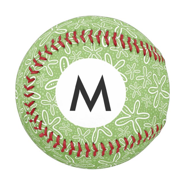 Balle De Baseball Motif Shell sur Arrière - plan localisé (Devant Gauche)