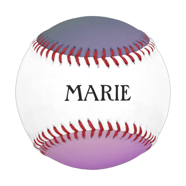 Balle De Baseball Motif spirale cool avec nom (Dos)
