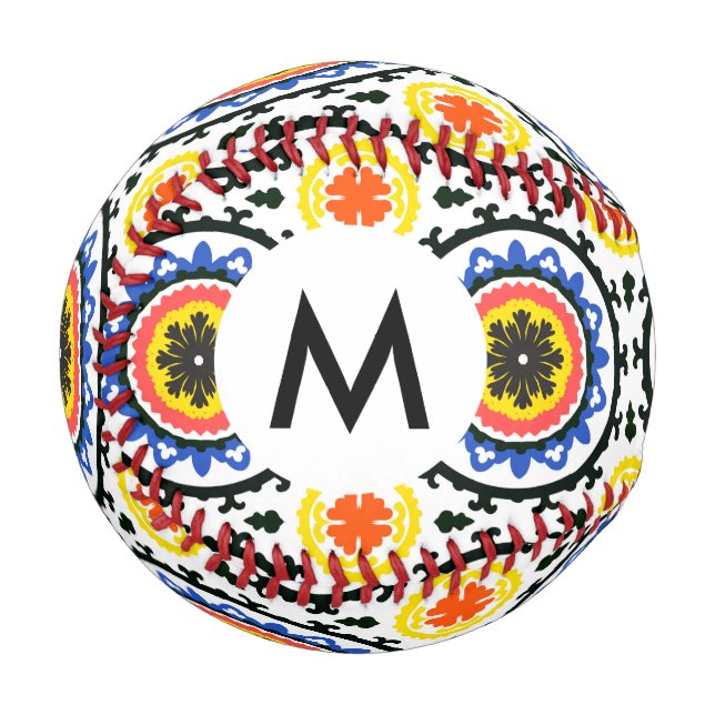 Balle De Baseball Motif Suzani (Devant Gauche)