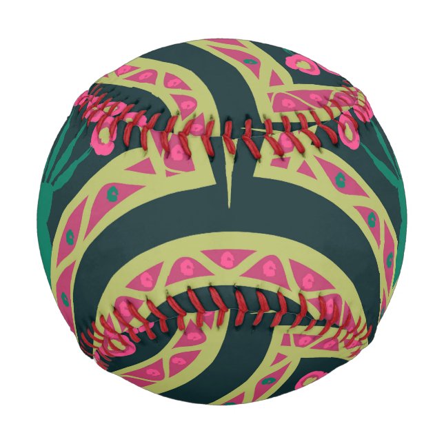 Balle De Baseball motif vert en forme de coque (Devant)