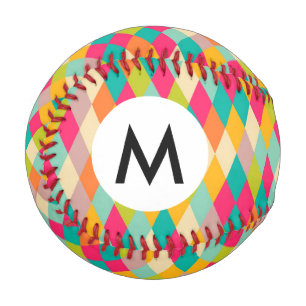 Balle De Baseball Motif vintage Arlequin