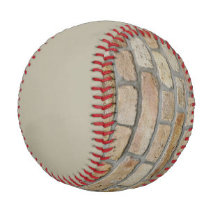 Balle De Baseball Mur de briques marron Un design original 