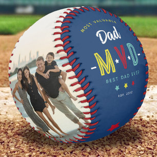 Balle De Baseball MVD - 'Papa le Plus Précieux' Cadeau Personnalisé 
