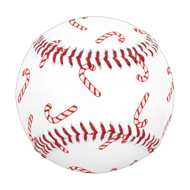 Balle De Baseball Noël Canne à Sucre (Devant)