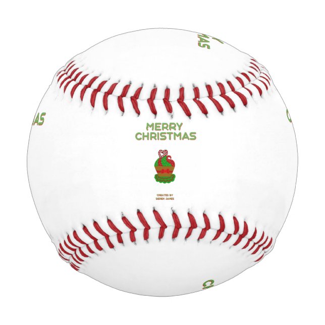 Balle De Baseball Noel Cupcake Baseball (Devant)