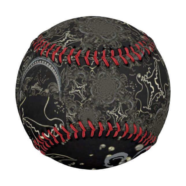 Balle De Baseball Noir d'art Abstrait (Devant)