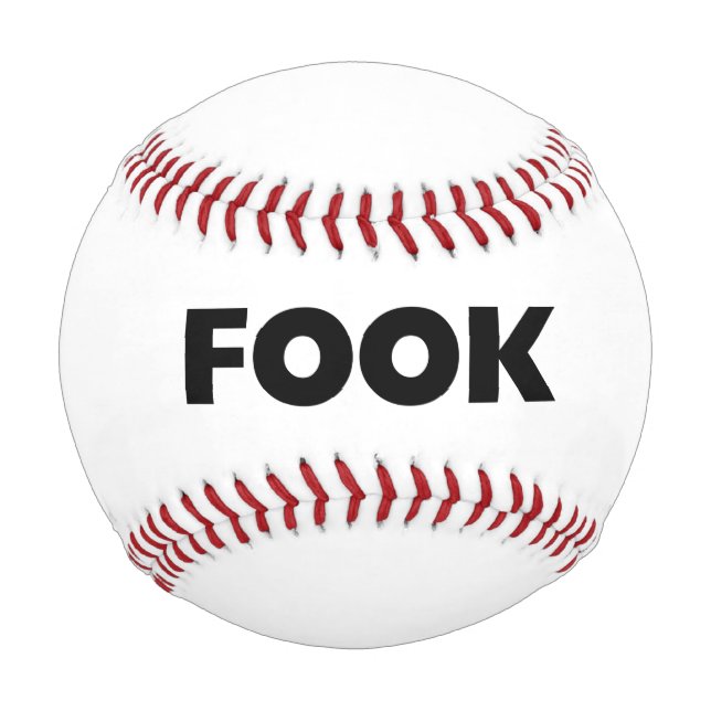Balle De Baseball Noir sur baseball blanc (Devant)