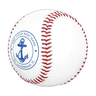 Balle De Baseball Nom de bateau d'ancre nautique Voyage plage