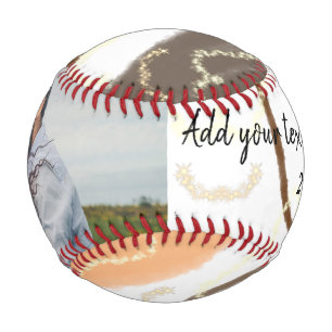 Balle De Baseball nom de couple monogramme personnalisé simple minim