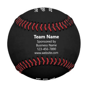 Balle De Baseball Nom de l'équipe Parrainé par le logo Nom de l'entr