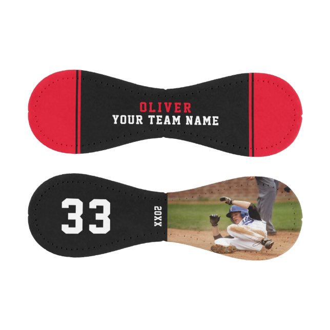 Balle De Baseball Nom de l'équipe rouge et noire Numéro de joueur No (Panneaux)