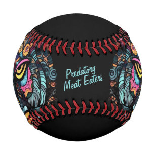 Balle De Baseball Nom d'équipe de tête de tigre génial
