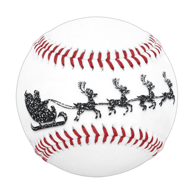 Balle De Baseball Nom personnalisé Joyeux Noël Père Noël Reindeer Ba (Devant)