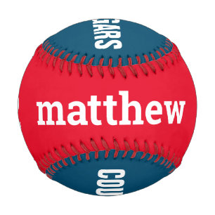 Balle De Baseball Nom personnalisé, numéro et couleurs d'équipe pers