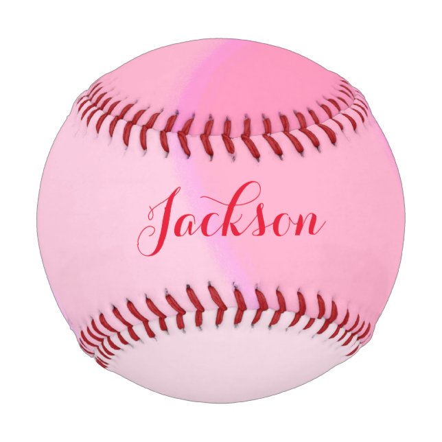 Balle De Baseball Nom personnalisé Pink Swils Baseball (Devant)
